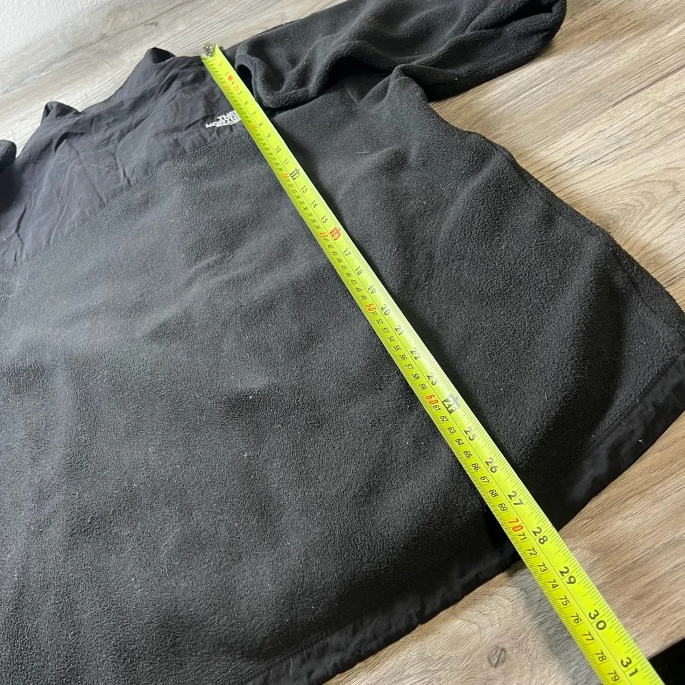 The North Face Fleece Jacket Mens Medium Black Full Zip Denali Style Mock Neck